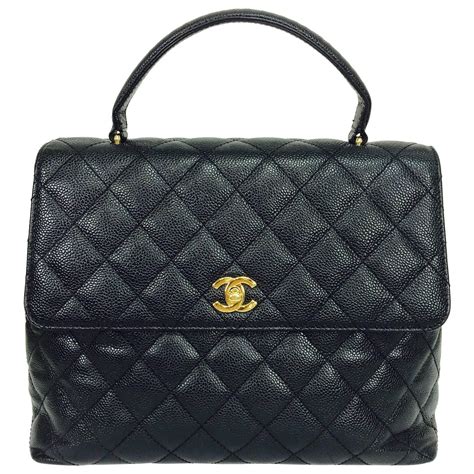 braun chanel black caviar leather handbag|Complete Guide to Collecting Vintage Chanel Bags.